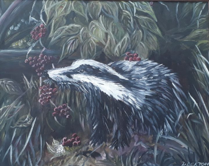 Badger's breakfast - Deaton tonic paintings