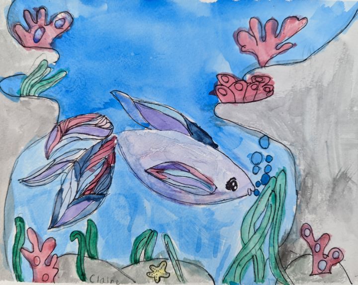 How to draw underwater scenery step by step/Underwater scenery drawing easy  - YouTube | Scenery drawing for kids, Art drawings for kids, Drawing images  for kids