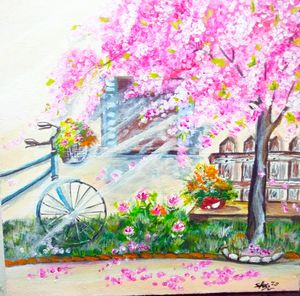 Sakura and Bicycle