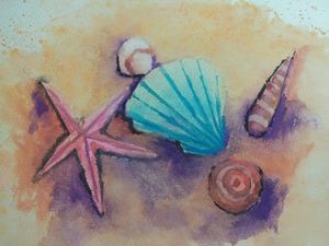 Seashells watercolor