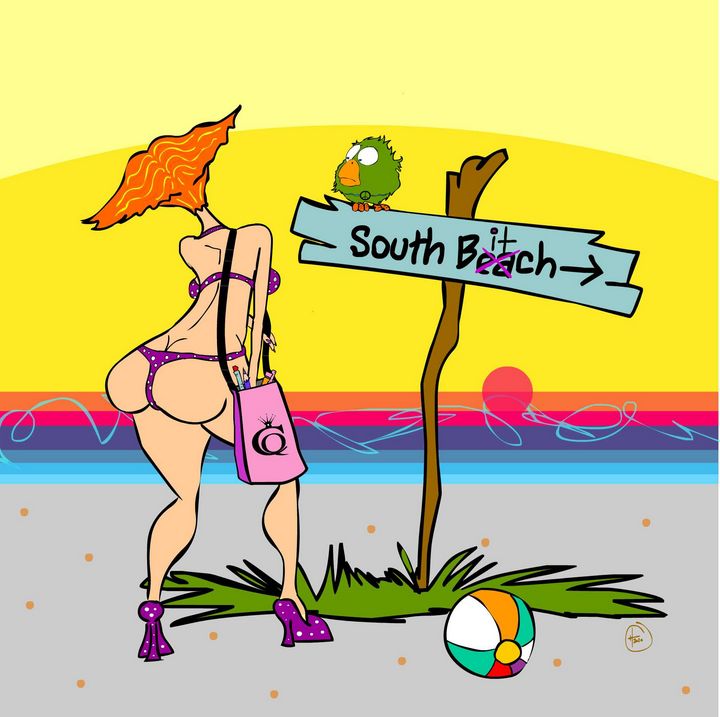 South Bitch Makes Her Mark - Cartoonqueen