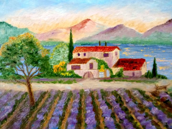 Farmhouse in Provence - Art from Tany Sopikova
