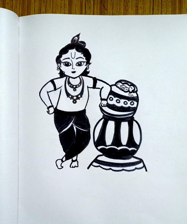 My First Pencil Drawing Lord Ganesha or Ganapathy – Than Malar Selvan
