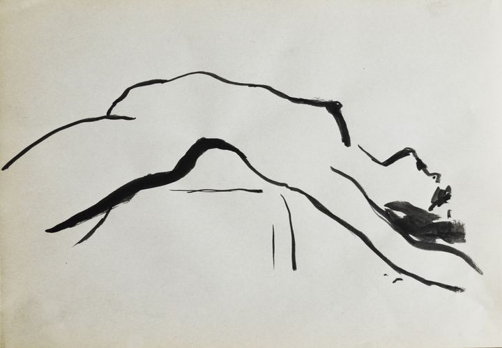 Nude woman sketch 012 - Margarita Felis