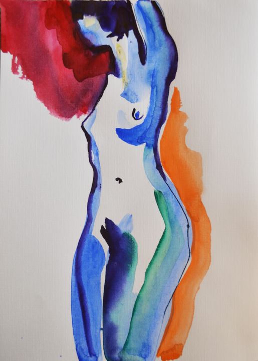 Nude watercolor 0002 - Margarita Felis