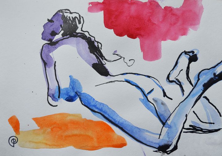 nude watercolor 0003 - Margarita Felis