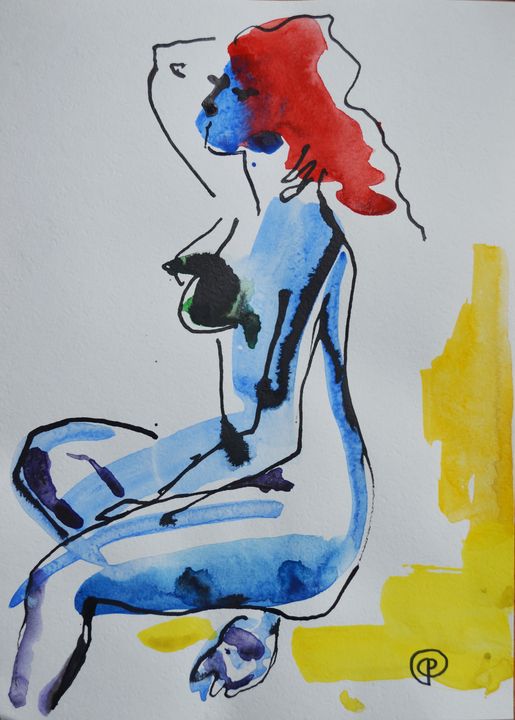 Nude watercolor 0005 - Margarita Felis