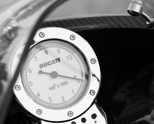 Ducati Tach in Black and White - Motor Art