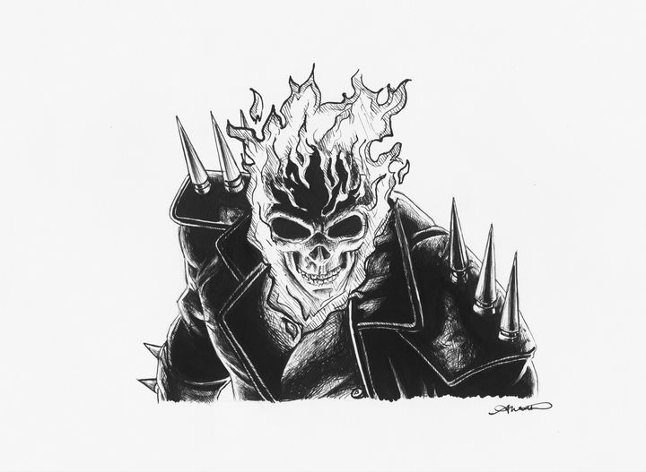 How to Draw Ghost Rider | Drawing Tutorial (step by step) - YouTube