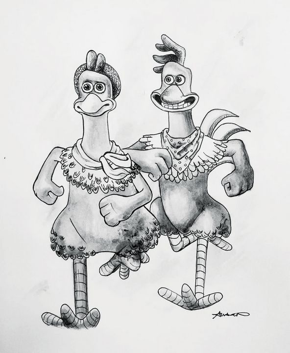 Chicken Run - Susan Raymond - Drawings & Illustration, Entertainment ...