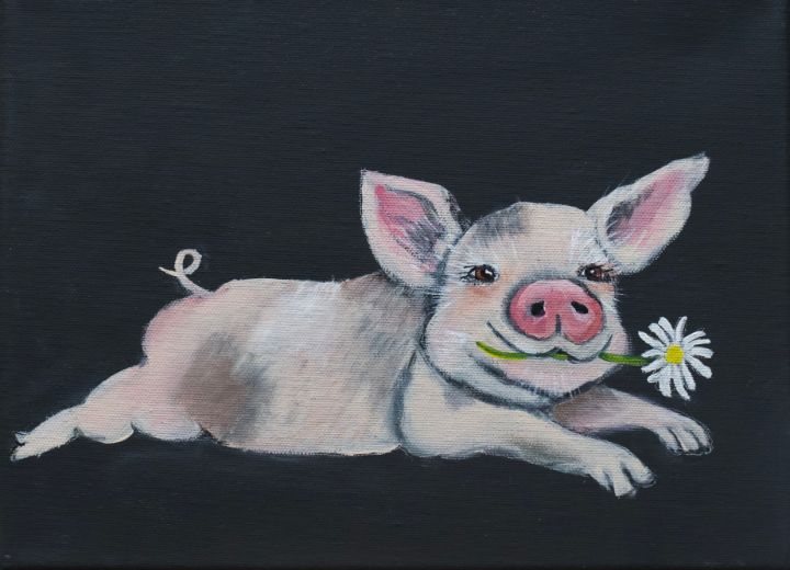 Piggy Piggy, Painting by Janice Serilla