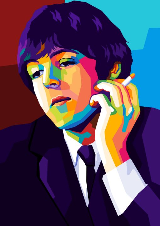 Paul McCartney Wpap Art - Siksisart - Digital Art & AI, People
