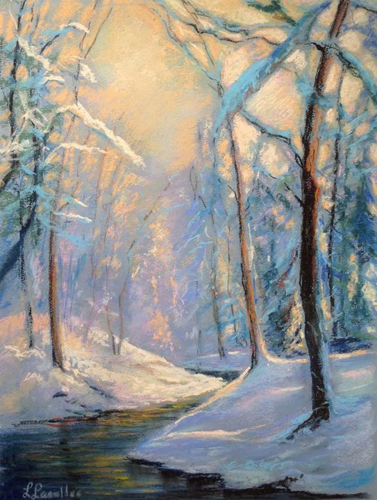 Light through the snowy woods - imaginart - Drawings & Illustration ...