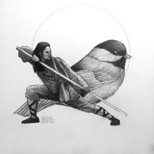 Shaolin Nun and Sparrow - Steve Brumme Woker