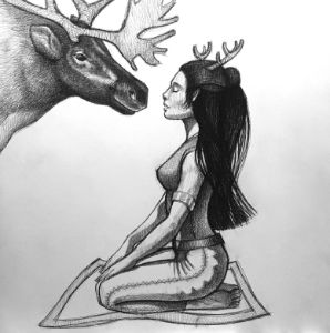 Deer Woman and Brother Deer