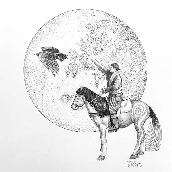 The Cosmic Pony Greet the Moon - Steve Brumme Woker