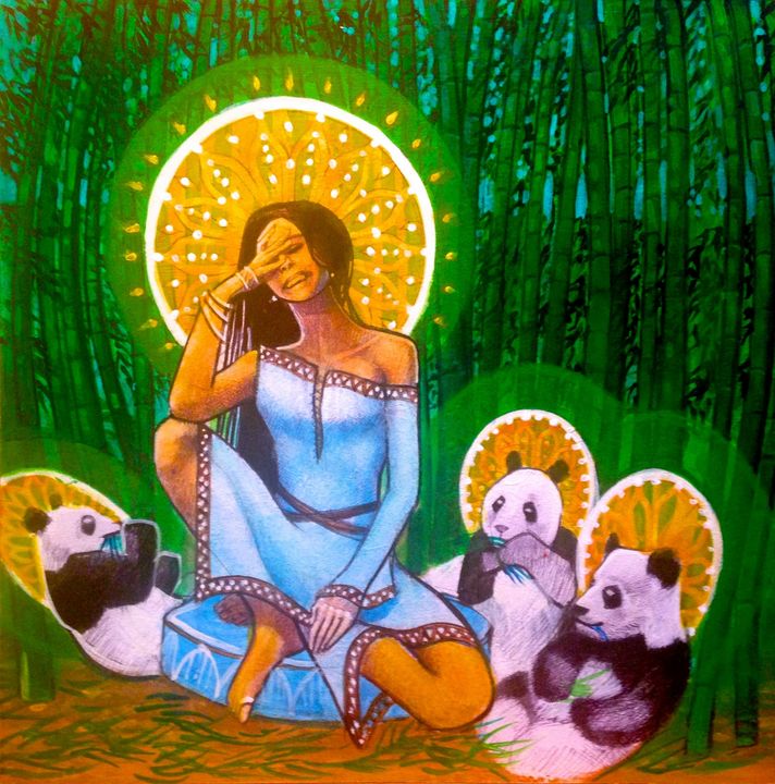 Quan Yin and the Panda Saints - Steve Brumme Woker