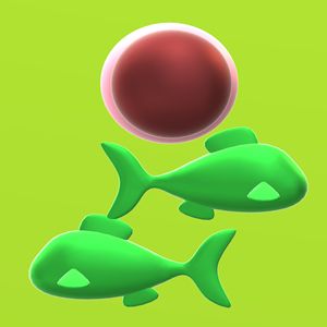 Green fishes couple with a mission