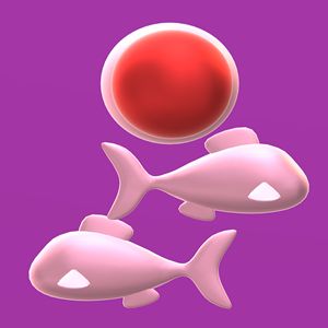 Pink fishes couple