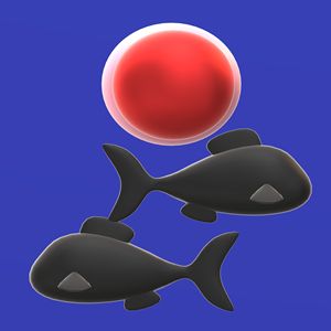 Black fishes couple with a mission