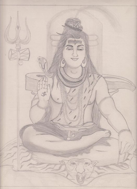 Lord shiva #pencil used- Graphite pencil✏ #Artist- Subhajyoti Das – Subha's  sketch
