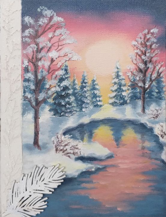 Christmas miniature - Mon-art - Paintings & Prints, Landscapes & Nature ...