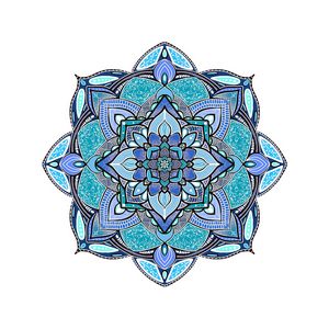 Blue Mandala Illustration
