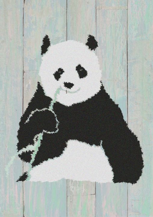 Panda Illustration Wood Background The Prints Loft Drawings Illustration Animals Birds Fish Bears Panda Artpal