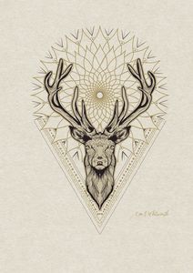 Deer mandala artwork