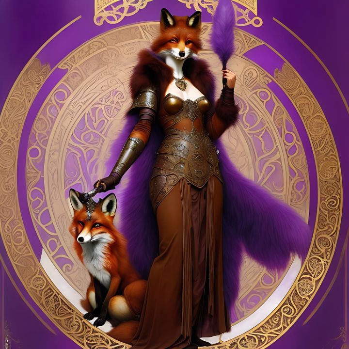 Fox Queen - Trinity Design - Paintings & Prints, Fantasy & Mythology ...