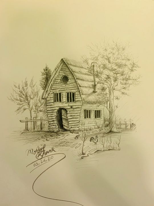 A Quirky Old House Greeting Card Based on an original Pencil drawing | eBay