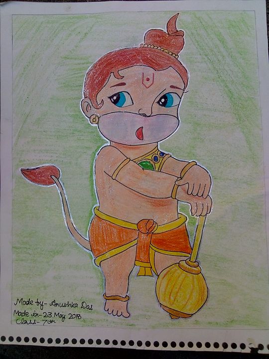 Pencil Sketch Of Hanumanji - Desi Painters