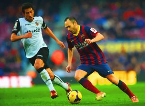 Andres Iniesta in action