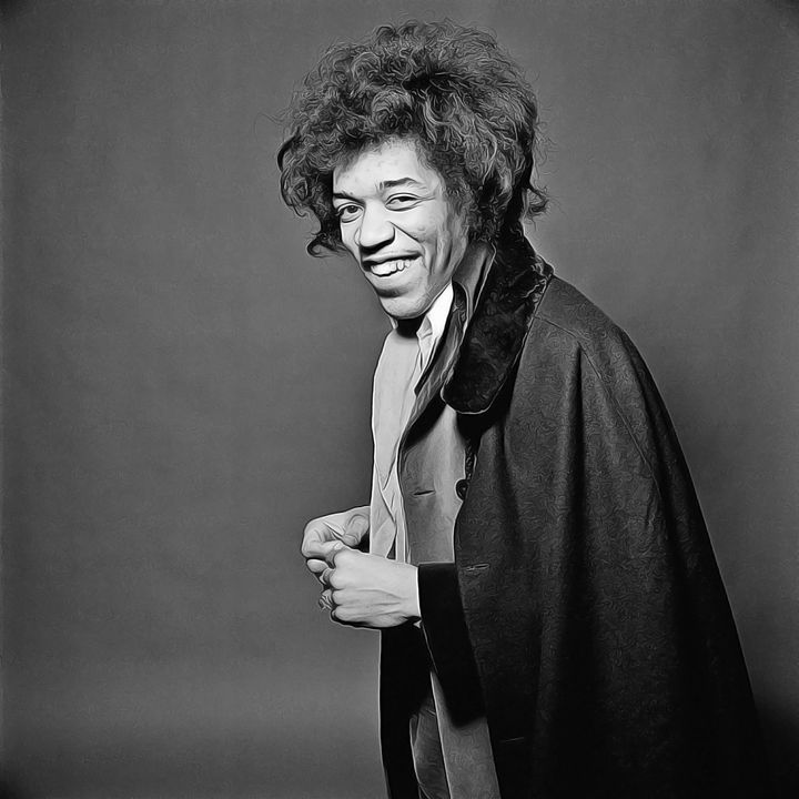 Jimi Hendrix - Celebrity - Oil Paint - Oil Paint Art