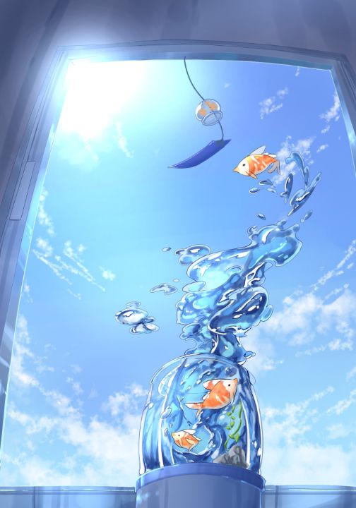 a-fish-had-a-wish-sunshine-ikezaki-s-arts-digital-art-animals