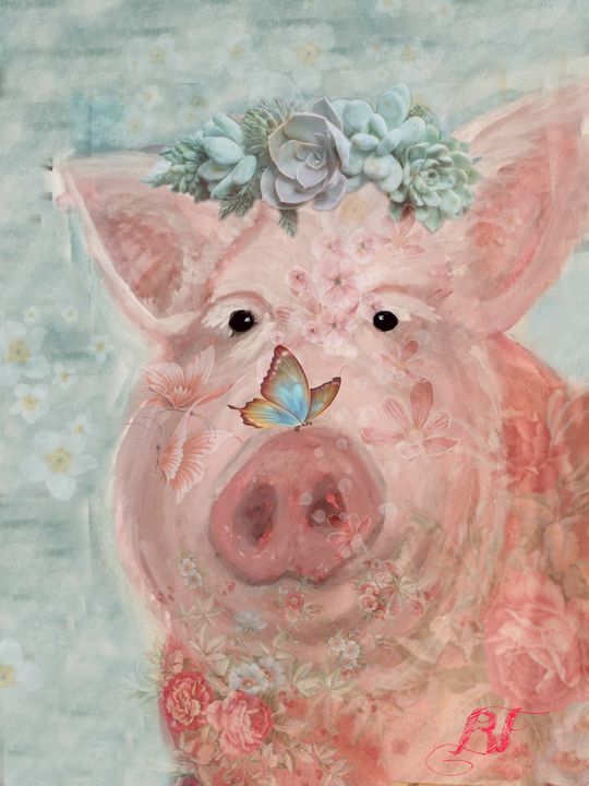 Piggy Piggy, Painting by Janice Serilla