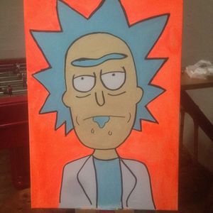 Rick Morty large acrylic canvas Briankosart Paintings