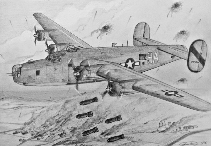 B-24 Liberator - Chris H. Dang - Drawings & Illustration, Vehicles ...