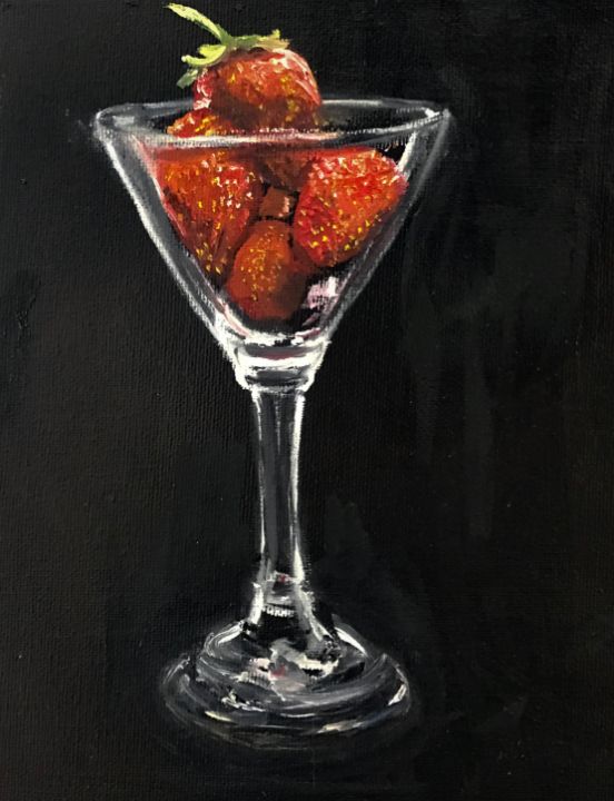 Strawberry Martini - JudyRiouxArt
