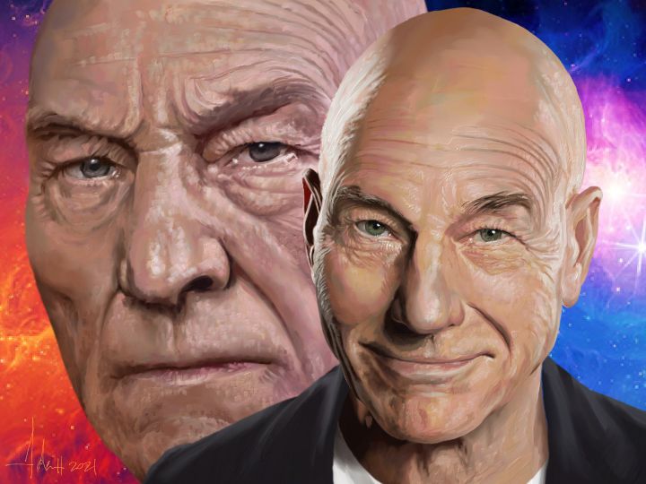 Sir Patrick Stewart - Adam Howard Art - Paintings & Prints, People ...