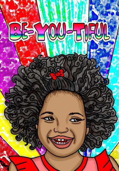 Be-You-Tiful | Happy Girl - Lisa Marie's Art Studio - Digital Art ...