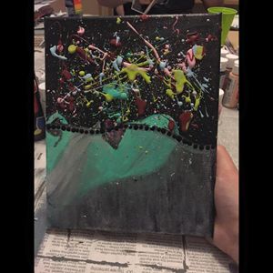 Abstract girl painting