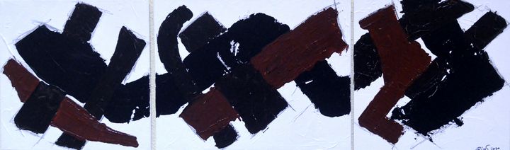 3 Teilige abstrakte Komposition - Galerie Art dELLaS  Thomas Dellenbach