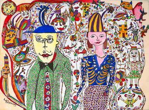 Picasso and his Wife - Anna Papadakos Art