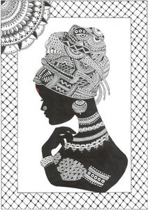 Tribal African Women, Mandala Art - The Artistic Styler - Paintings 