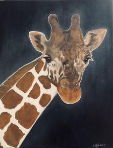 Giraffe on canvas
