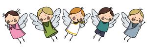 Cute Baby Angels with Wings Set, Ado - Al_Nik
