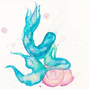 Vibrant & whimsical mermaid watercol