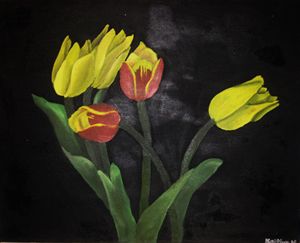 Flowers on Black