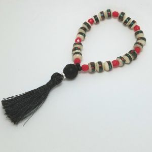 Tibetan Beads with Black Tassel